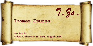 Thomas Zsuzsa névjegykártya